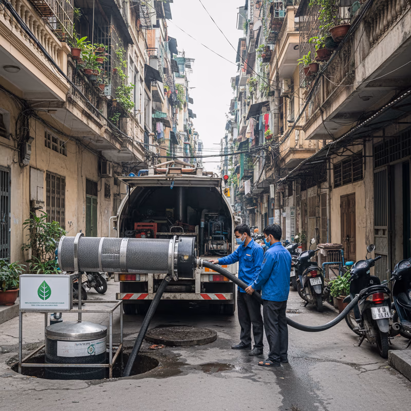 Hệ thống lọc mùi hôi trên xe hút bể phốt: công nghệ than hoạt tính