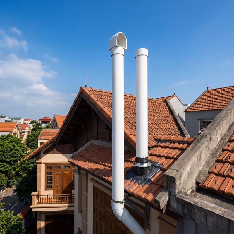 Ống Thông Hơi Bể Phốt: Vị Trí, Đường Kính, Chiều Cao Chuẩn Kỹ Thuật
