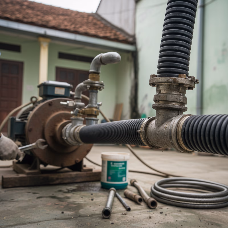 Xe bồn hút bể phốt công suất lớn phục vụ Mê Linh