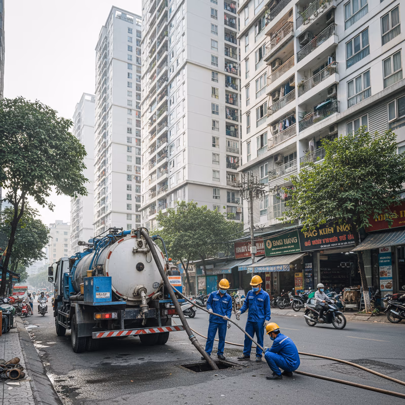 Hút Bể Phốt Căn Hộ Park Hill Premium - Giải Pháp Nhanh & Hiệu Quả