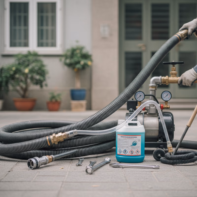 Xe hút bể phốt nhỏ gọn phục vụ chung cư HH Linh Đàm