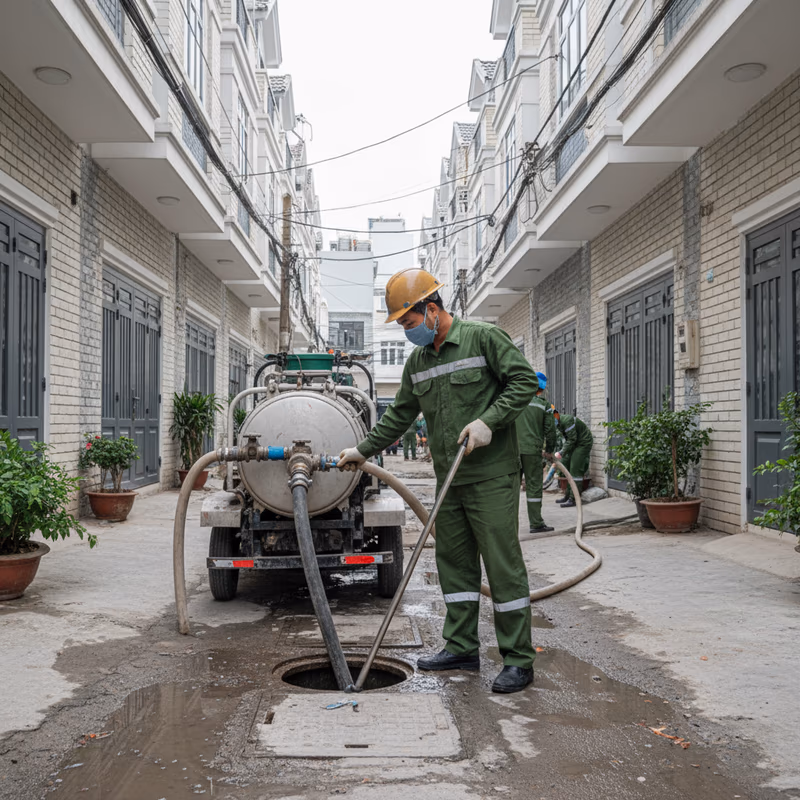 Quy trình xử lý bùn sắn từ bể phốt theo tiêu chuẩn môi trường