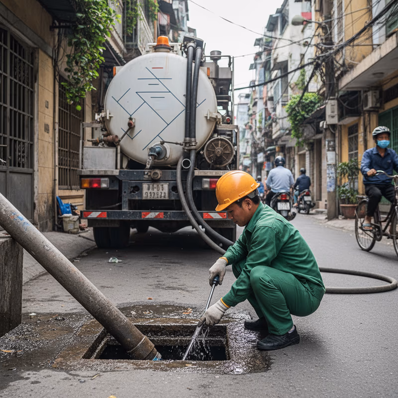 Ống thoát nước đứng lắp đặt theo tiêu chuẩn kỹ thuật
