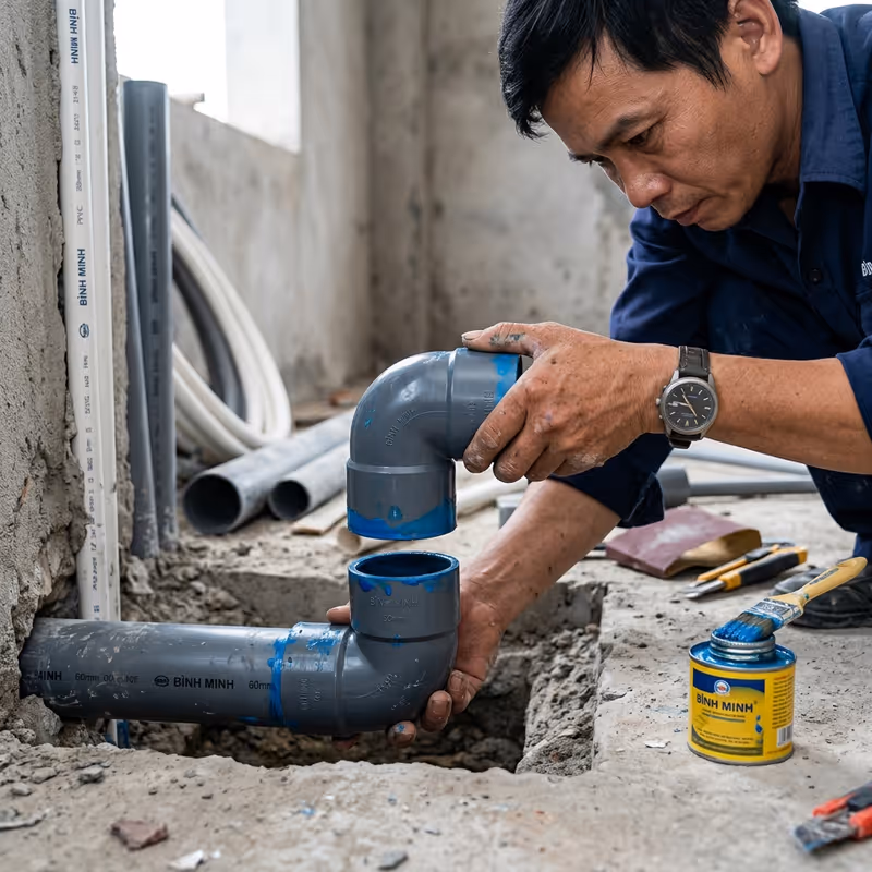 So sánh trực quan ống nhựa thoát nước PVC và HDPE