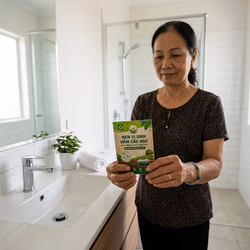 Hướng dẫn đổ men vi sinh vào bồn cầu đúng cách